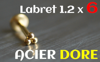 Labret 1.2 x 6 Acier Dore