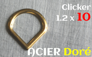 Clicker 1.2 x 10 acier doré