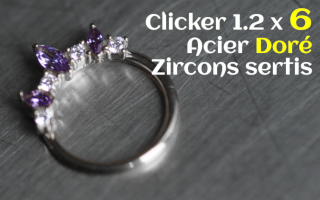 Clicker 1.2x6 Acier zircons sertis