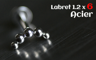 Labret Acier 1.2x6