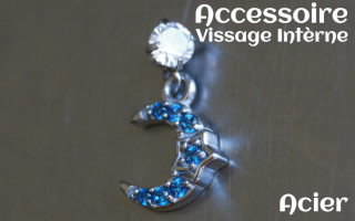 Accessoire acier pour vissage interne -pendentif coeur