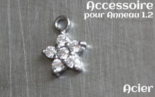 Accessoire pour anneau 1.2 acier - etoile