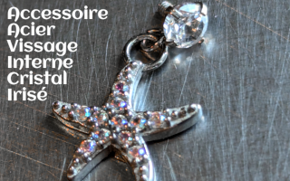 Accessoire pour anneau 1.2 acier - zircons irise