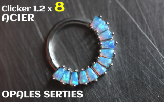 Clicker 1.2 x 8 - Acier - opales serties
