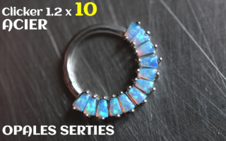 Clicker 1.2 x 10 - Acier - opales serties