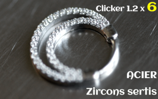 Clicker 1.2 x 6 Acier - zircons sertis