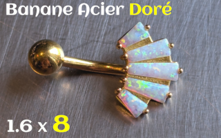 Bananes Acier Doree opales serties 1.6 x 8