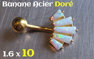 Bananes Acier Doree opales serties 1.6 x 10