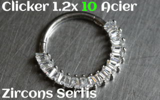 clicker 1.2 x 10 Acier Zircons sertis