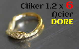 clicker 1.2 x 6 Acier Dore serpent