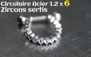 Circulaire Acier 1.2 x 6 - zircon sertis