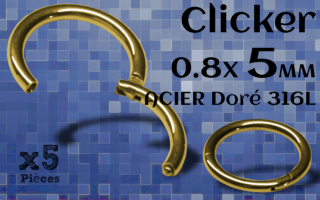 Clicker acier Dore 0.8x5