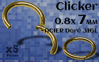 Clicker acier Dore 0.8x7