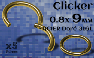Clicker acier Dore 0.8x9