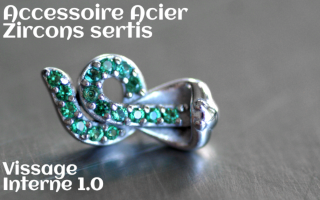 Accessoires Acier zircon serti