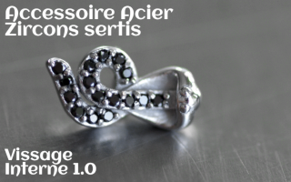Accessoires Acier zircon serti