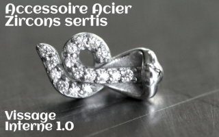 Accessoires Acier zircon serti