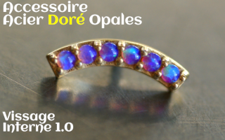 Accessoires Acier Dore Opales serties