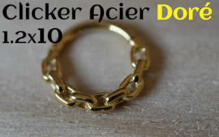 clicker Acier dore 1.2 x 10
