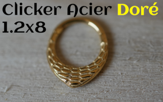 clicker Acier dore 1.2 x 8