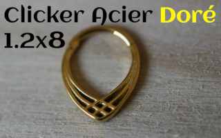 clicker Acier dore 1.2 x 8