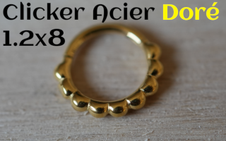 clicker Acier dore 1.2 x 8