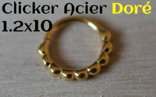 clicker Acier dore 1.2 x 10