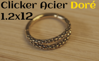 clicker Acier dore 1.2 x 12