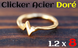 Clicker 1.2x8 Acier Dore