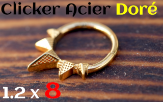 Clicker 1.2x8 Acier Dore