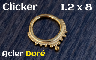 Clicker Acier dore 1.2 x 8