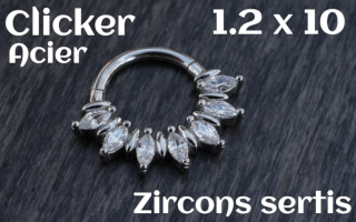 Clicker Acier 1.2 x 10 zircon sertis