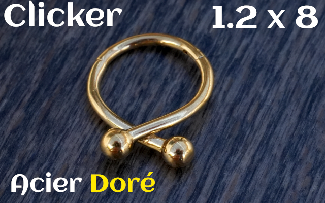 Clicker Acier dore 1.2 x 8