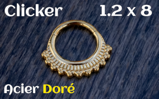 Clicker Acier dore 1.2 x 8