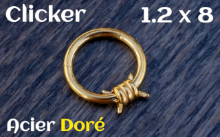 Clicker Acier dore 1.2 x 8