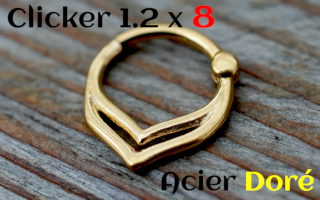 clicker 1.2x8 Acier doré