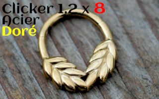 clicker 1.2x8 Acier dore