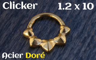 Clicker 1.2x10 Acier Dore