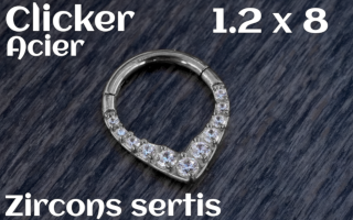clicker 1.2x8 acier zircon sertis