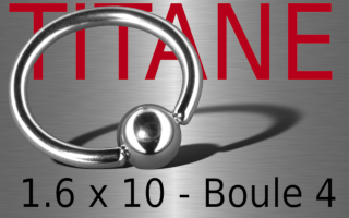 bcr titane 1.6 x 10 - boule 4 mm