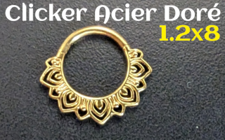 Clicker Acier 1.2x8 Doré