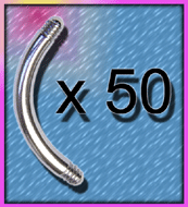 lot de 50 barres micro bananes 1.2x8