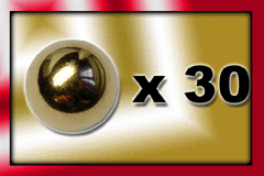 lot de boule acier anodise or 1.6x4 (30pcs)