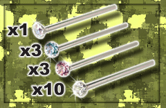 accessoires argent pour labret creux ou pour nostril (a courber) longueur de tige 20 mm. diametre pierre 1.5mm- pierres serties