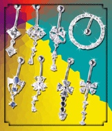 bananabell argent 925 lot de 8 bananes en argent 925 avec pierre series - conforme a la photo. long 10 mm