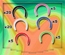 micro circulaire bioplastic lot de 60 micro circulaire bioplastic 1.2x8 (sans boule) (20 noir + 20 blanc + 5 rouge + 5 rose + 5 violet +5 vert)