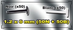 micro labret bioplastic micro labret bioplastic lot de 100 labret bioplastic 1.2x6mm vissage externe classique (50xnoir + 50xblanc)
