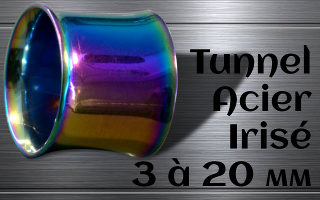 flesh tub anodise arc en ciel double eyelet 11 tailles - 22 pieces