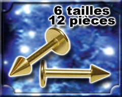micro labret acier anod or 1.2 avec cone 3x3mm