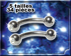 microbananes acier 1.2 avec boules 3 mm et double strass cristal serties